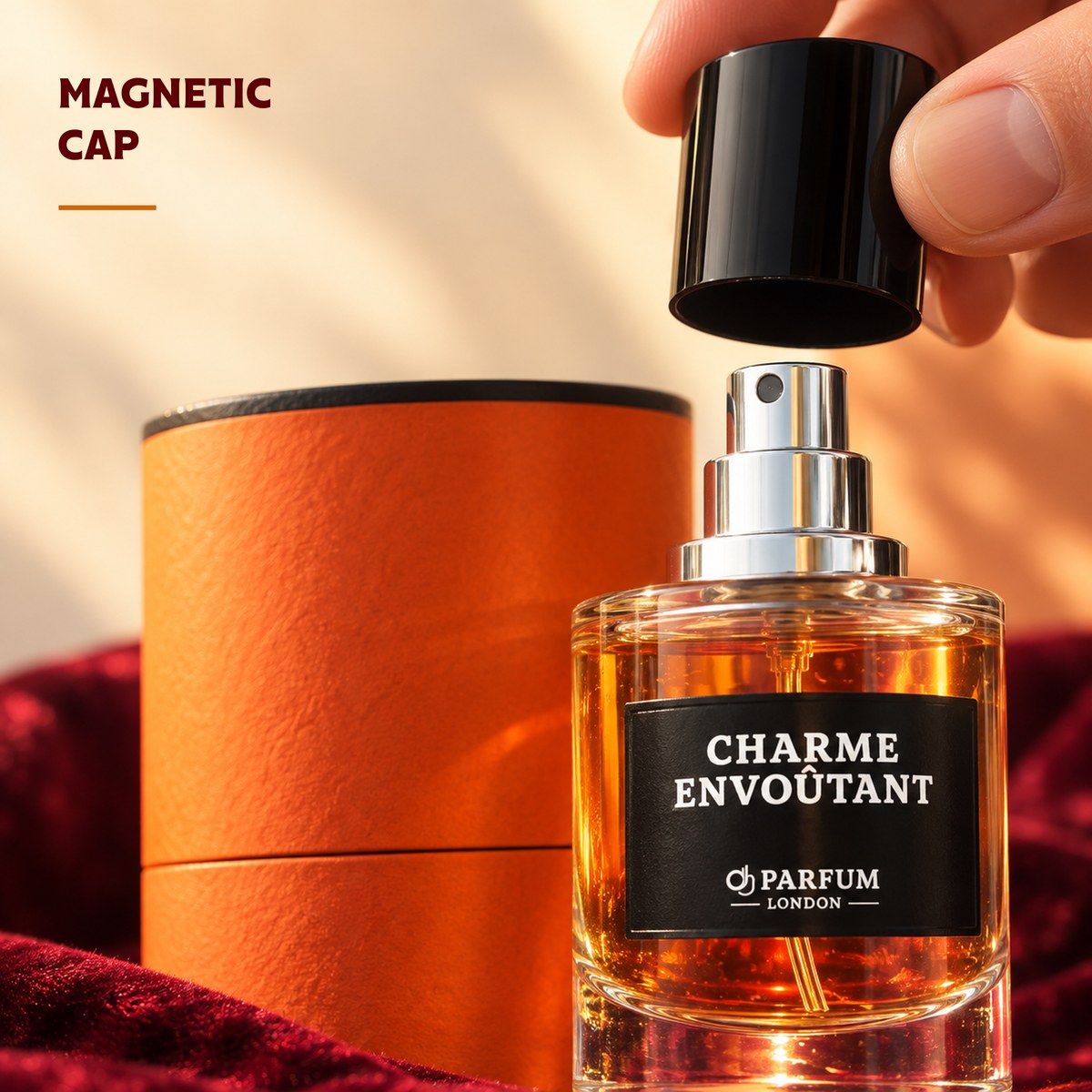 Charme Envoûtant — Magnetic cap detail