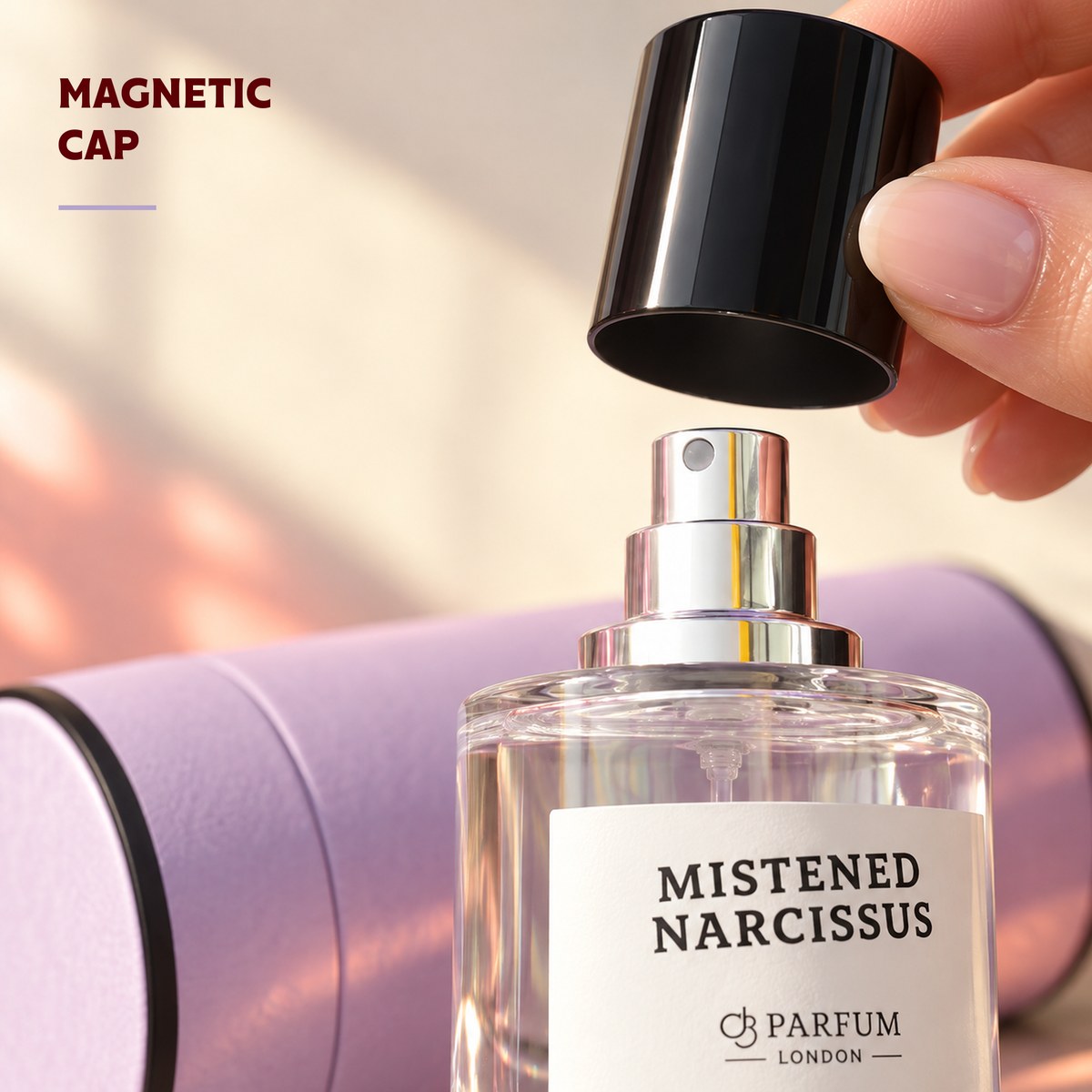 Mistened Narcissus — Magnetic cap detail