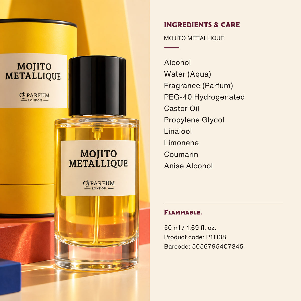 Mojito Metallique — Ingredients and care