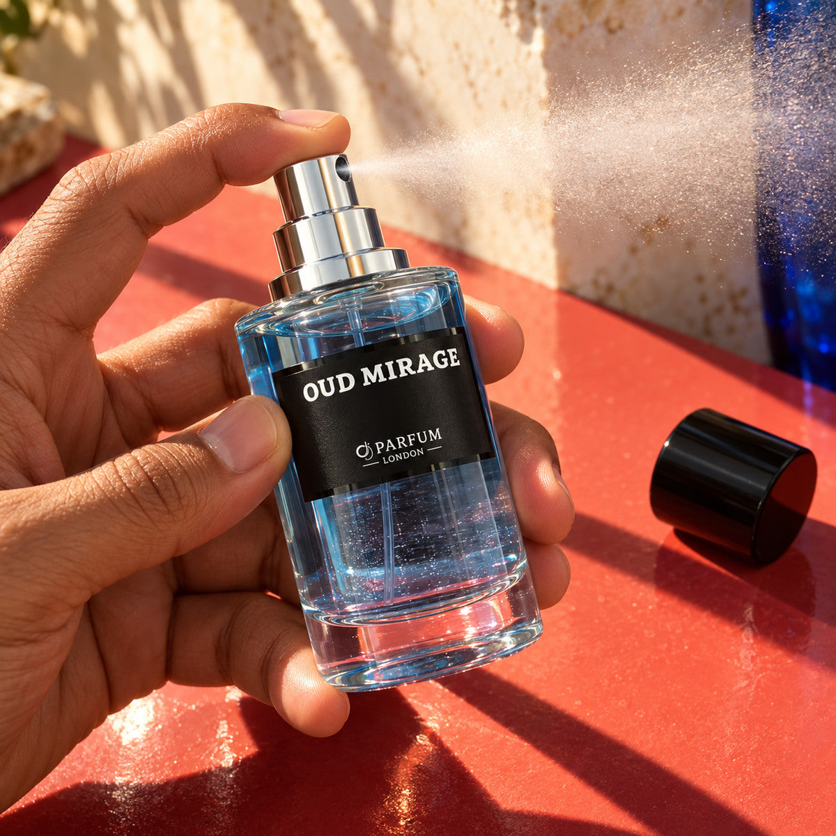 Oud Mirage — Spray in motion