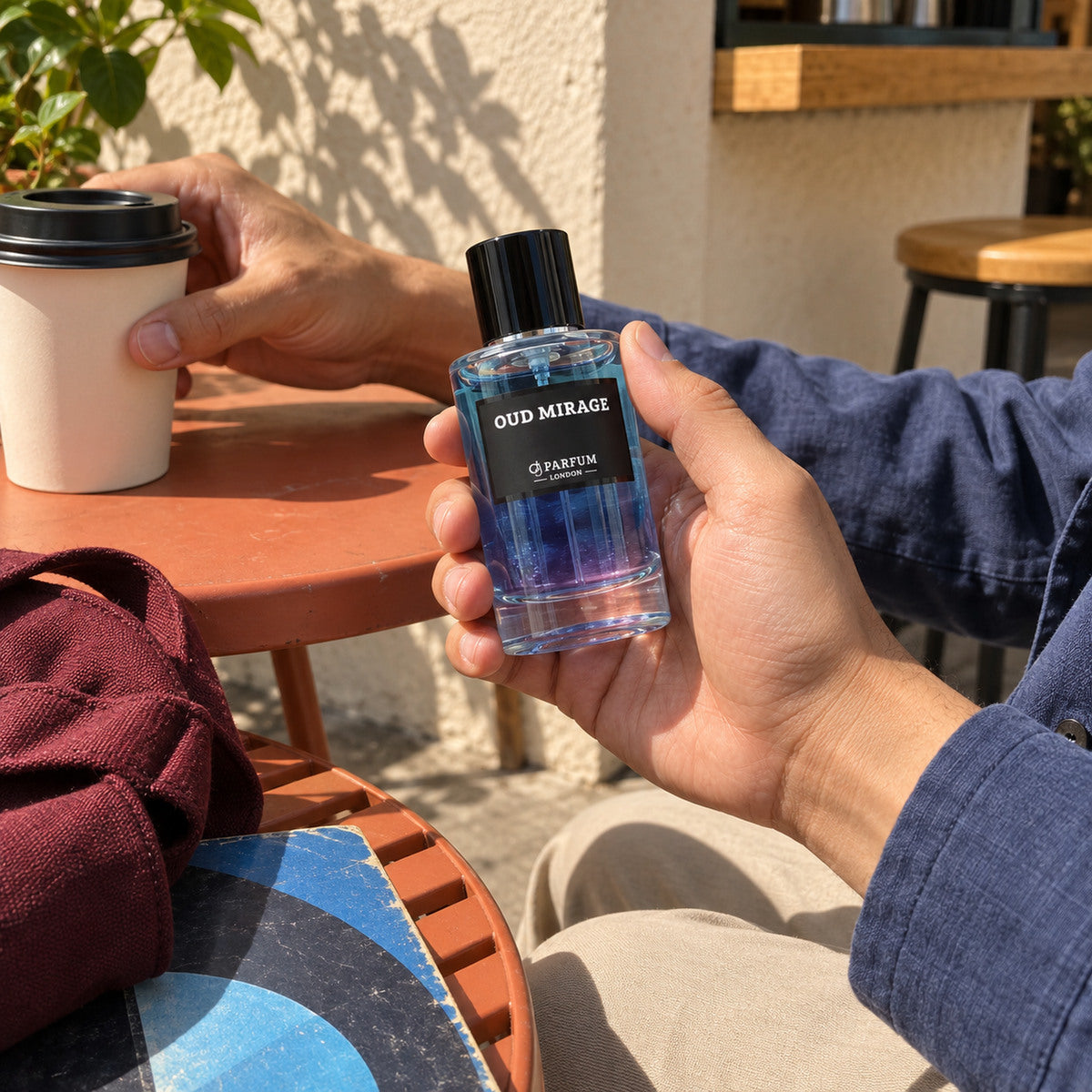 Oud Mirage — Product in hand